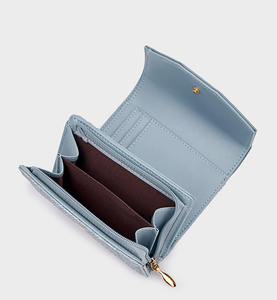 Portefeuille pour femme en PU de luxe, design classique, fabriqué sur mesure par une usine professionnelle, petit portefeuille, portefeuille zéro - Product Image 5