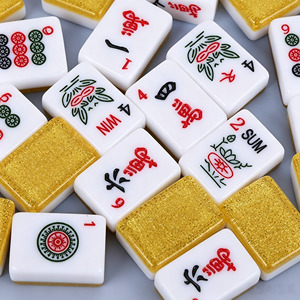 Fichas de Mahjong Americanas de Estilo Retro, Acrílicas de Primera Calidad, Inspiradas en el Cloisonné, de Estilo Lujoso, para Reuniones de Amigos - Product Image 1