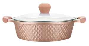 Marmites en aluminium moulé Tine Diamond avec couvercle en verre, 10 pièces, personnalisables, pour soupes et bouillons, grands ensembles de batterie de cuisine à induction pour la famille - Product Image 3