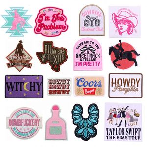 Parches Bordados Personalizados al por Mayor para Sombreros, Estilo Rodeo Western Cowboys Cowgirl, Parches Termoadhesivos para Sombreros de Camionero y Ropa - Product Image 1