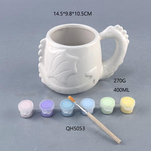 5-7 वर्ष की आयु के बच्चों के लिए यूनिसेक्स 6-रंग डिय सिरेमिक कप पेंटिंग सेट - Product Image 4