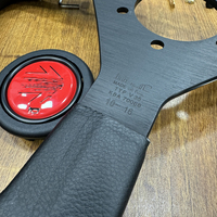 Volant de voiture 350 mm, 30 mm de profondeur, 3 branches, en cuir véritable style sport avec surpiqûres rouges, compatible camion REO, nouveau modèle