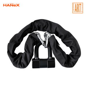 <span class=keywords><strong>Antivol</strong></span> de chaîne de vélo et de moto en acier renforcé de 120 cm de long avec cadenas en <span class=keywords><strong>U</strong></span> et 2 clés, fonction <span class=keywords><strong>antivol</strong></span> - Product Image 1