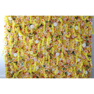 Artificial Floral <b>Wall</b> Backdrop Sunlit Symphony a Radiant Cascade of Golden Blooms 8ft X 8ft Vine Flower <b>Wall</b> <b>Sticker</b> <b>Decoration</b> - Product Image 4