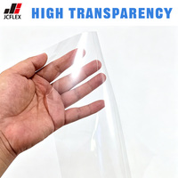 Ruban adhésif double face en PET transparent souple, surface brillante, marque JC, film PVC transparent pour laminage à froid, rouleau de 50 m, film pour affiches et travaux manuels