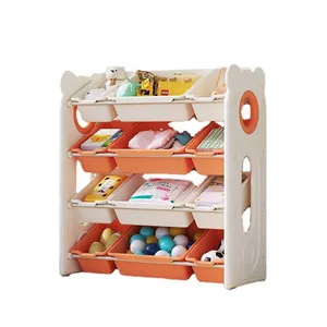 bear theme kids cabinet children storage cabinet shelf plastic furniture toys indoor