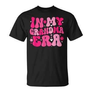 T-shirt « In My Grandma Era » pour la fête des mères, cadeau d'annonce de naissance de bébé - Product Image 1