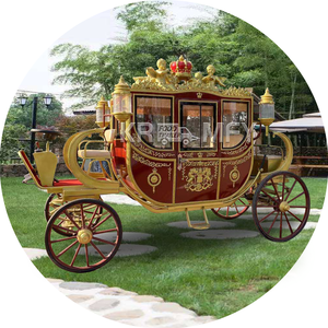 Carruaje Real de Lujo con 4 Ruedas para Paseos Turísticos, Carroza de Caballos en Venta - Product Image 1