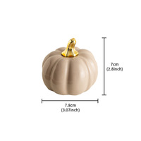 Ornement de citrouille scandinave créatif en céramique tricolore, étanche, pour Halloween, décoration de bureau, de porche, d'artisanat artistique pour salon