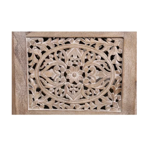 Mesa de Centro Jodhpuri Woods Naksh con Tallado, Madera de Mango, Hecha a Mano, Madera Sólida, Mesa de Centro Tradicional Artística para Sala de Estar - Product Image 4