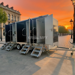 Remolque de Baños Portátiles de Acero de Lujo con 4 Cabinas, Personalizado, de Bajo Precio, con Duchas, para Uso en Parques, 2025 - Product Image 4