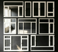 Ventanas Modernas de Aluminio Abatibles con Doble Vidrio Templado, Certificación Energy Star, Resistentes al Viento, para Dormitorios de Villas y Uso Doméstico