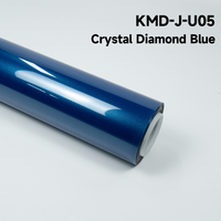 KING MARTIN Film de protection de peinture sans DMF, autocollants pour carrosserie automobile, adapté aux voitures, bleu diamant cristal, TPU couleur PPF