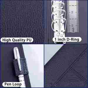 7 <b>Ring</b> Business Check Book <b>Binder</b>, 600 Check Capacity with Clear Vinyl Pouch Bill Keeper - Product Image 2