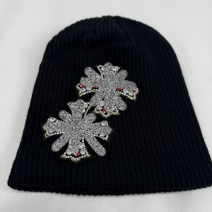 Bonnet en tricot de luxe fait main avec strass pour <span class=keywords><strong>femme</strong></span> – Chaud, tendance et stylé pour l'hiver - Product Image 2