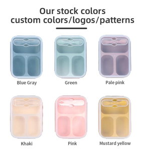 New food grade bisphenol a leak-free portable folding silicone <b>bento</b> <b>box</b> <b>adult</b> <b>lunch</b> <b>box</b> and children's food container - Product Image 6