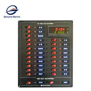 Echte Marine Custom Rocker Aluminium Mariene Elektrische Bedieningspaneel Boot Dc Power Distribution Switch Panel