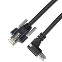 Câble réseau noir Gigabit résistant aux plisements pour équipement de caméra industrielle