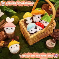 Fantaisie Champignon Crochet Poupée Kit Débutant Amical Animal Crochet avec 7 Styles Tutoriel Vidéo Animal DlY Crochet Tissage Poupée
