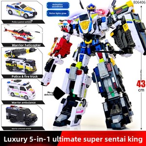 Nouveau Mini Force 7 Super Police Power Mecha <span class=keywords><strong>Robot</strong></span> Transformable et Combinable en Plastique, Jouet Voiture pour Garçons de 8 à 13 Ans, Boîte Couleur - Product Image 5