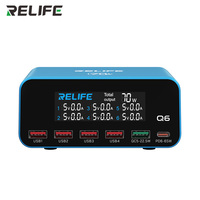 Chargeur multi-ports intelligent RELIFE Q6, station de charge rapide, chargeur rapide pour ordinateurs portables, smartphones, tablettes, outils de réparation
