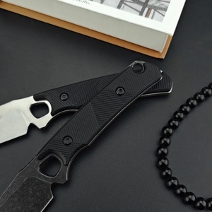 Cuchillo de camping fijo con mango completo Ker shaw STEPPE 2048 ECD para exteriores, montañismo y supervivencia, con funda portátil de fibra de nailon OEM - Product Image 5