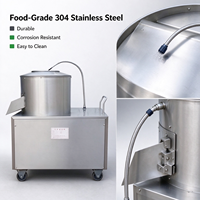 Commerciële volautomatische roestvrijstalen snel-schilmachine voor aardappelen, zoete aardappelen en taro
