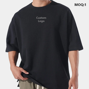 Camiseta Personalizada de Algodão Pesado OEM, Camiseta Personalizada com Logo, Tamanho Grande para Homens, Camiseta Oversized - Product Image 1