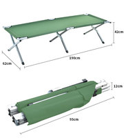 Lit de camping tactique super large et super facile à utiliser, lit d'urgence, lit pliable en acier pour les catastrophes, moderne, OEM, extérieur