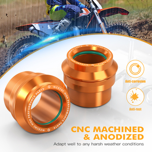 NICECNC Jeu d'entretoises de roue avant en aluminium billette 22MM pour <span class=keywords><strong>KTM</strong></span> Motocross <span class=keywords><strong>Enduro</strong></span> 125-500 250 350 XC XCF XCW SX SXF EXC 2017-2024 - Product Image 6