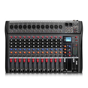 Table de Mixage Audio Professionnelle Biner DX12 <span class=keywords><strong>USB</strong></span> Entrée MP3 Alimentation Fantôme 48V Console DJ Studio 12 Canaux - Product Image 1
