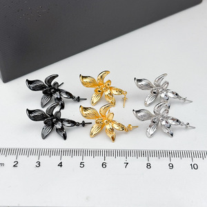 Accesorios de Plata S925 para DIY con Perlas, Cuentas Redondas de 11-15 mm y Pequeñas Flores para Pendientes de Moda, Modelo 22292 - Product Image 4