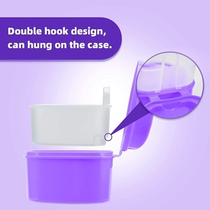 Waterproof Denture Soaking Cup with Strainer Basket Lid Leak-Proof Case for Dental Retainer Cleaning <b>Teeth</b> <b>Whitening</b> Accessories - Product Image 6