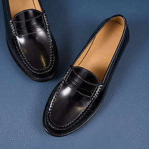 Mocasines de Cuero Genuino Elegantes y Modernos para Hombre, Zapatos de Punta Redonda de Marca Británica de Alta Gama para Boda - Product Image 5