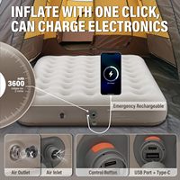 LGM Matelas gonflable à double matelas gonflable avec pompe intégrée Topper en PVC pliable pour le camping ou la maison