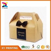 Boîtes à cupcakes personnalisées de haute qualité en gros avec logo, boîtes à gâteaux avec poignée, emballage de gâteaux en papier kraft, emballage de gâteaux blancs personnalisés