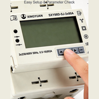 Meter Energi MID Tiga Fasa untuk Asrama Universitas, Direct 80A 1000 Imp/kWh 2x S0 Pulse IP51 DIN Rail