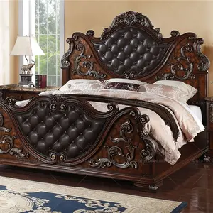 Hotel Room Furniture Original Wood Color Luxury Birch Wood Bed Bedroom