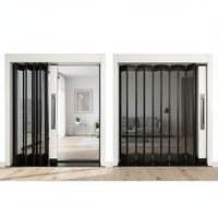 Porte pliante rétractable en alliage d'aluminium durable avec moustiquaire en acier inoxydable anti-insectes, idéale pour cuisine, villa, hôtel