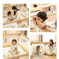 Grand parc pour bébé intérieur/extérieur au design moderne Tapis rampant pour nouveau-né Centre d'activités pour enfants en plastique durable pour chambre à coucher et parc