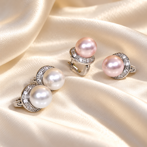 Orecchini a clip con perle rotonde per donna, design semplice, accessori per l'orecchio da indossare tutti i giorni - Product Image 3