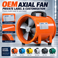 Ventilateur axial électrique à grand volume d'air pour l'élevage bovin, avec roulement à billes, personnalisation OEM/ODM, puissance 1,1 kW, acier inoxydable SS304