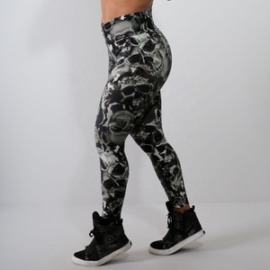 Leggings sans couture respirants multicolores en Spandex/Nylon pour femmes, doux, taille haute, effet ventre plat, pour le sport, l'entraînement, la gym et le yoga - Product Image 6