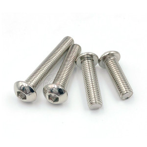 Tornillos de Cabeza de Champiñón Niquelados Jiu Fei Wu Jin M12x16x30x50, Clase 10.9, Acero al Carbono, Pernos Hexagonales Internos - Product Image 2