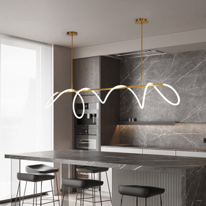Apartamento Villa <span class=keywords><strong>cocina</strong></span> círculo <span class=keywords><strong>redondo</strong></span> trenzado lámpara colgante <span class=keywords><strong>fluorescente</strong></span> luz oro hierro regulable grande para sala de estar - Product Image 4