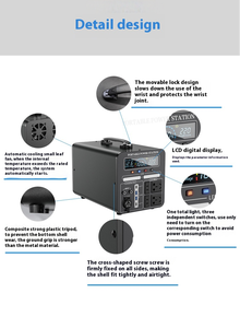 Meilleure vente Station d'alimentation portable MP7 1000W Lithium-ion Solaire MPPT Onde sinusoïdale pure Démarreur de voiture pour le <span class=keywords><strong>camping</strong></span> en plein air Voyage - Product Image 2