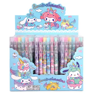 Sanrio cartoleria 12/24 pz kawaii anime Cinnamoroll Kuromi Melody regali per studenti che scrivono penne penna gel