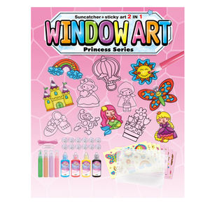 益智DIY玩具水晶色胶水画二合一3D橱窗艺术和儿童粘性防晒双工艺套装 - Product Image 2