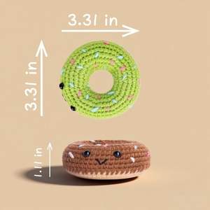 Coloré beignet forme <span class=keywords><strong>Sweety</strong></span> mignon nourriture Crochet Kit pâte créative jouets pour femmes débutant Kit de tricot à la main - Product Image 5