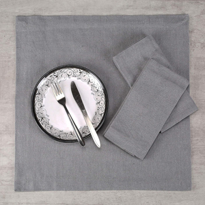 Venta al por mayor de servilletas de lino ecológicas, borde bordado hecho a mano, reutilizable para el hogar y el avión, comedor, precio bajo - Product Image 2